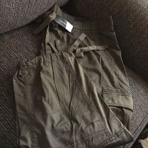 Lane Bryant Olive Green Cargo Capris, size 22/24.